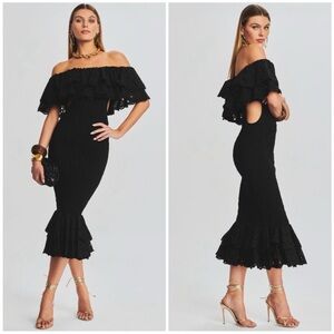 Charo Ruiz Ibiza Luisa Long Dress Black NWT